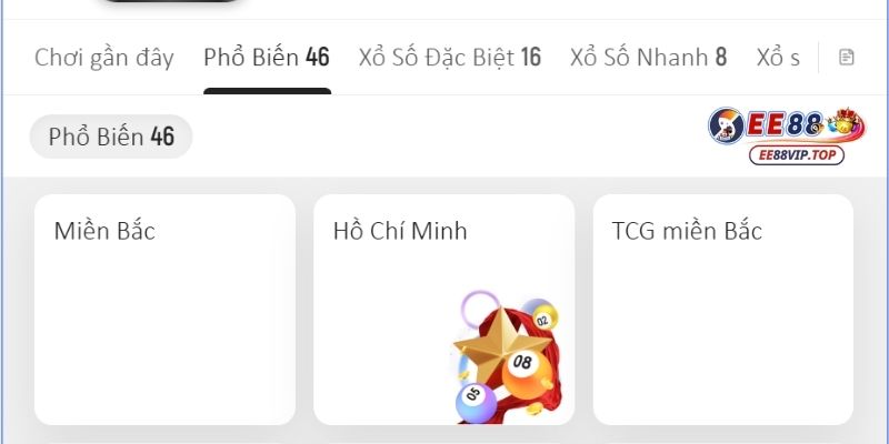 EE88 nhận được rất nhiều đánh giá tích cực về các game xổ số.