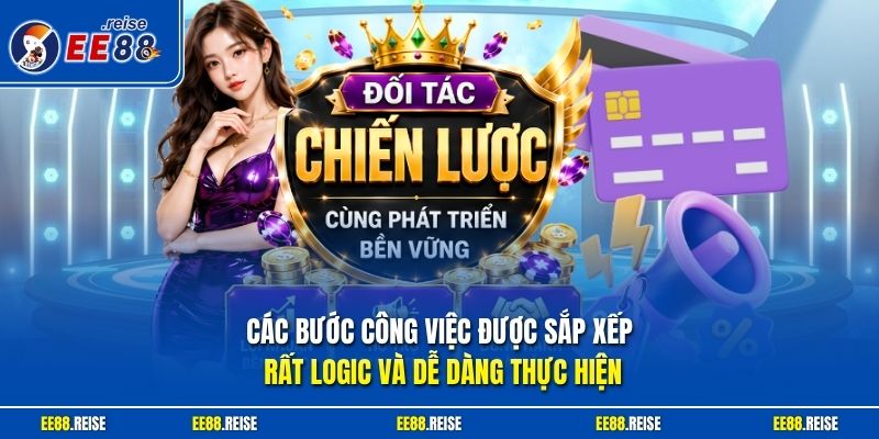 Các bước công việc được sắp xếp rất logic và dễ dàng thực hiện 